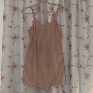 Pink and white stripped romper